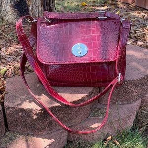 Red Purse With Snap Closure